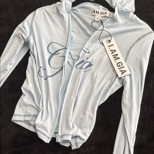 I.AM.GIA Sky Blue Hoodie with Zip